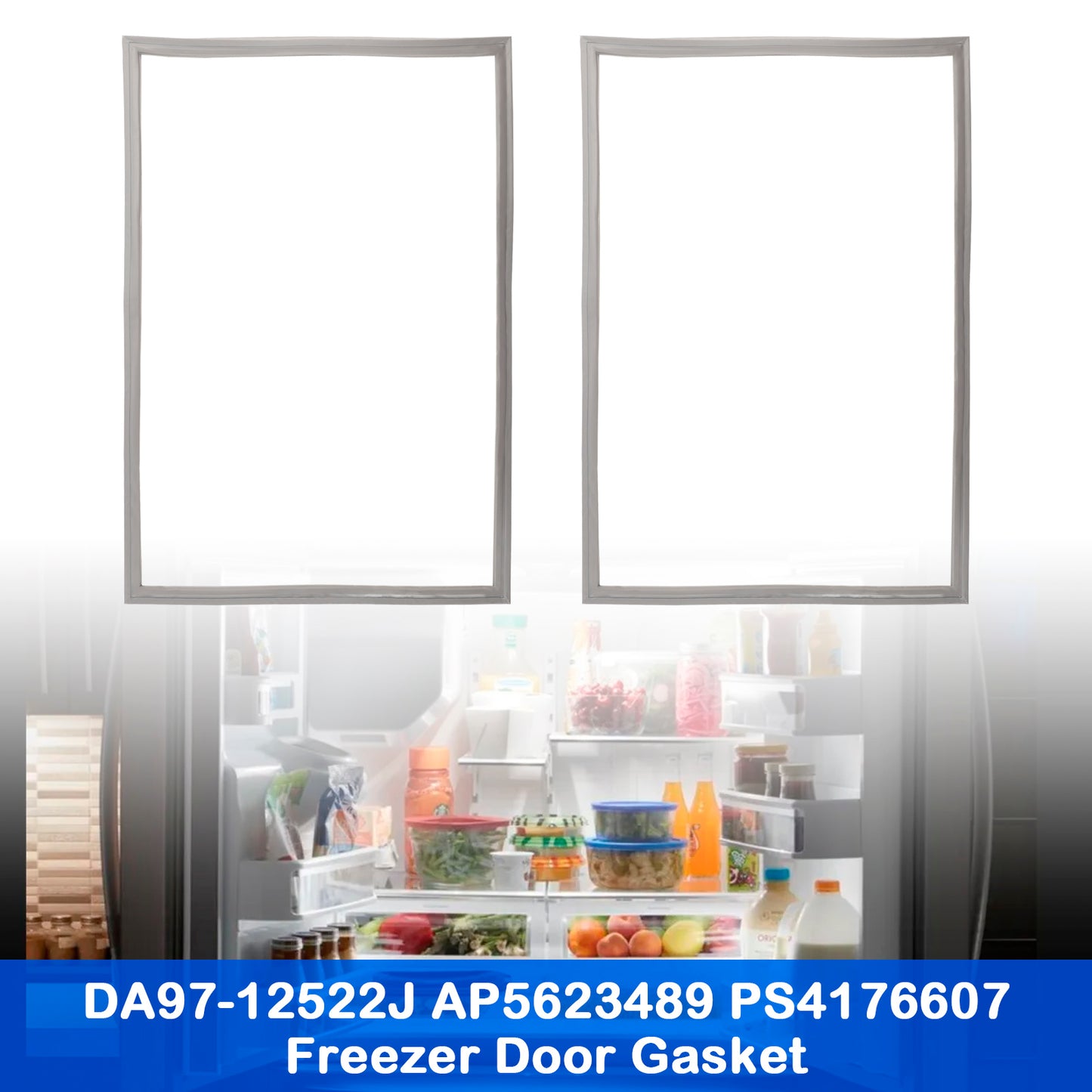 2 pezzi DA97-12522J Guarnizione porta congelatore per frigorifero Samsung AP5623489 3973455