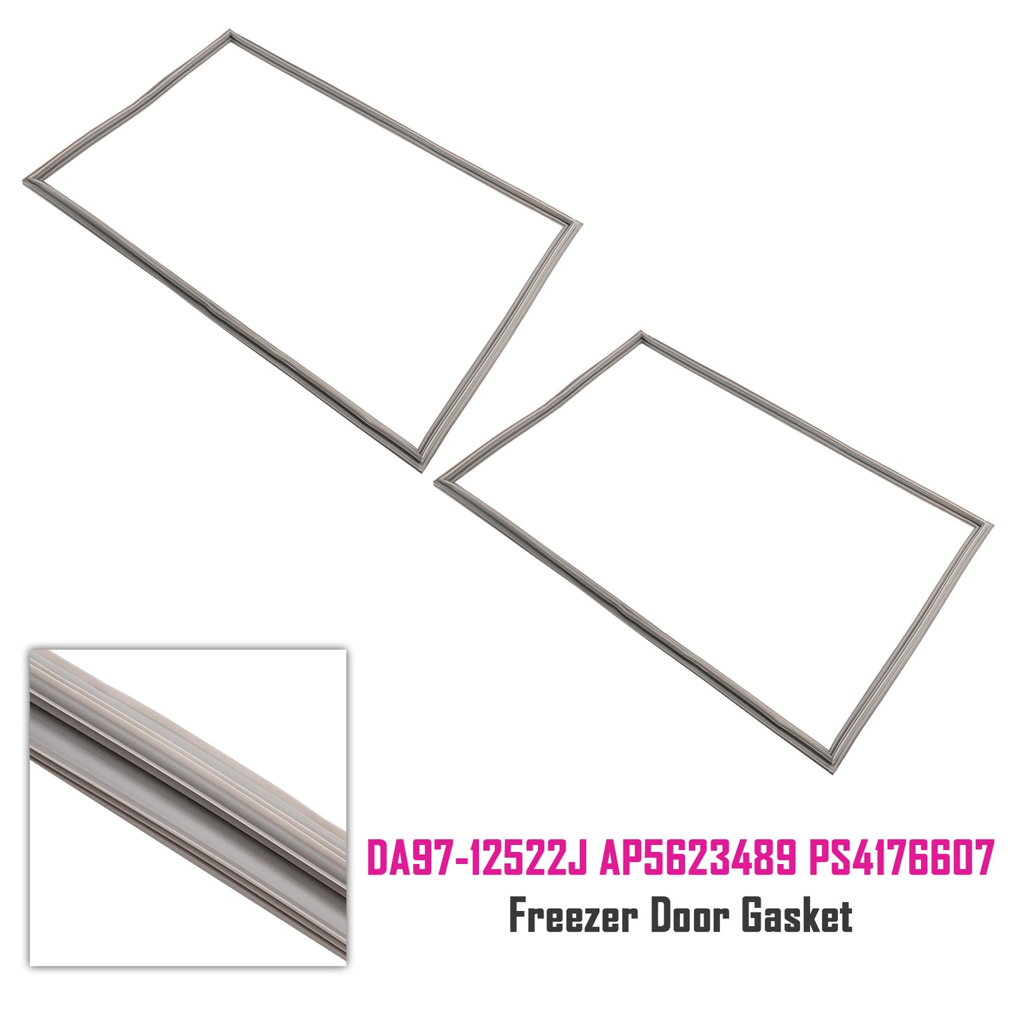 2 pezzi DA97-12522J Guarnizione porta congelatore per frigorifero Samsung AP5623489 3973455