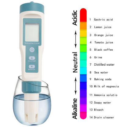 7 in 1 Digital Salinity PH TDS TEMP SG EC ORP Tester Misuratore di monitoraggio della qualità dell'acqua