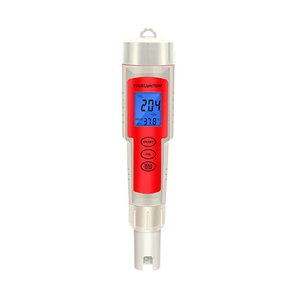 Tester per analisi della qualità dell'acqua con penna digitale 4In1 PH/TDS/EC/temperatura