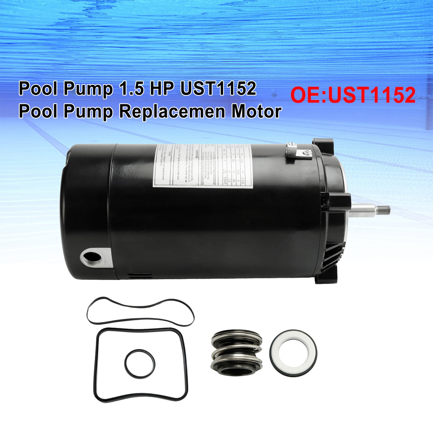 Pompa per piscina Motore di sostituzione pompa per piscina UST1152 da 1,5 HP per HAYWARD SUPER PUMP