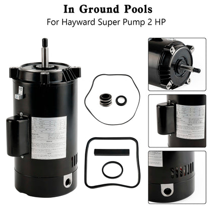 Motore pompa piscina SP2615X20 UST1202 per pompa Hayward Super 2 HP con GO-KIT-3