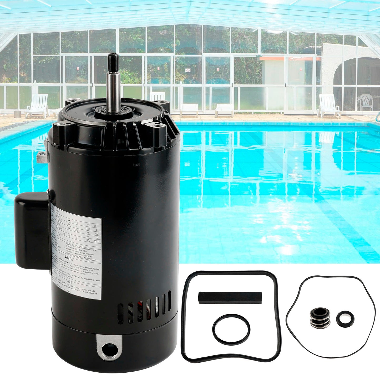 Motore pompa piscina SP2615X20 UST1202 per pompa Hayward Super 2 HP con GO-KIT-3