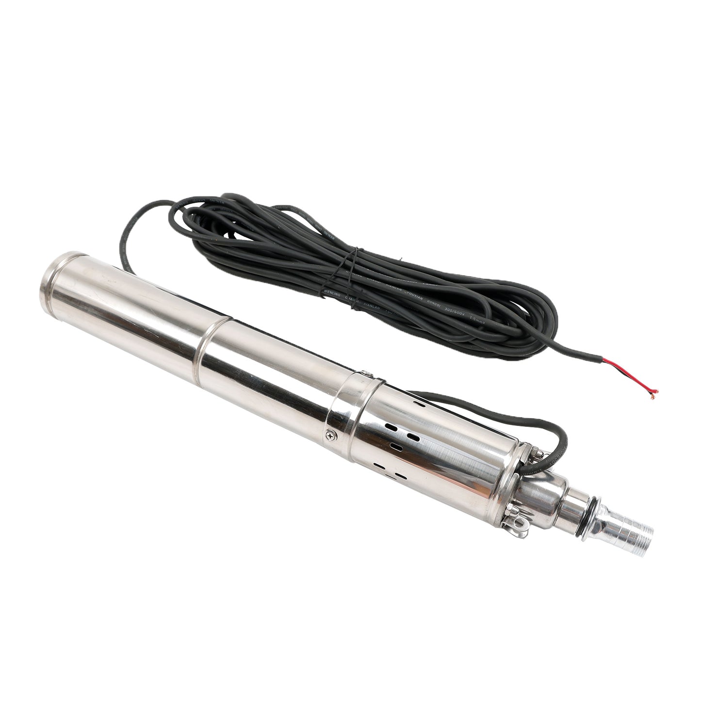 Pompa sommergibile per pozzo profondo da 3 "24 V 350 W MPPT a vite solare in acciaio