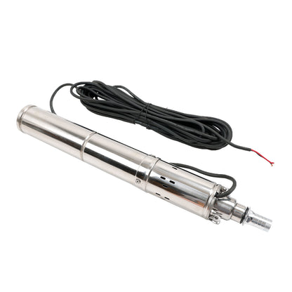 Pompa sommergibile per pozzo profondo da 3 "24 V 350 W MPPT a vite solare in acciaio