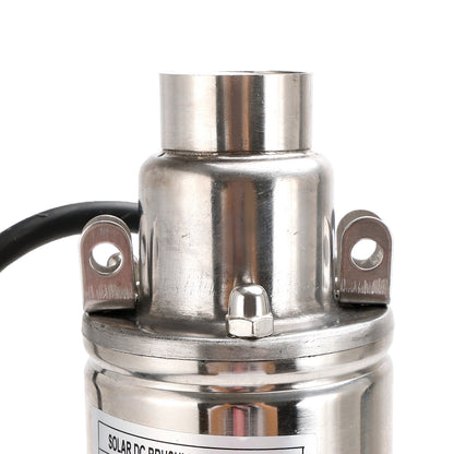 Pompa sommergibile per pozzo profondo da 3 "24 V 350 W MPPT a vite solare in acciaio