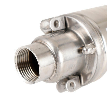 Pompa sommergibile per pozzo profondo da 3 "24 V 350 W MPPT a vite solare in acciaio