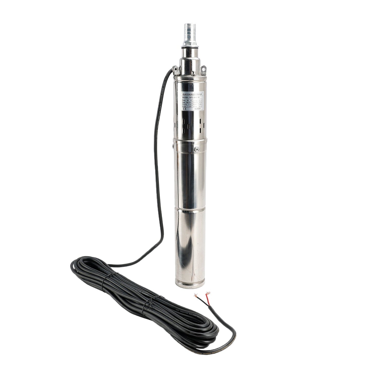 Pompa ad acqua sommergibile solare del foro del pozzo profondo di 3" 12V 150W MPPT incorporato