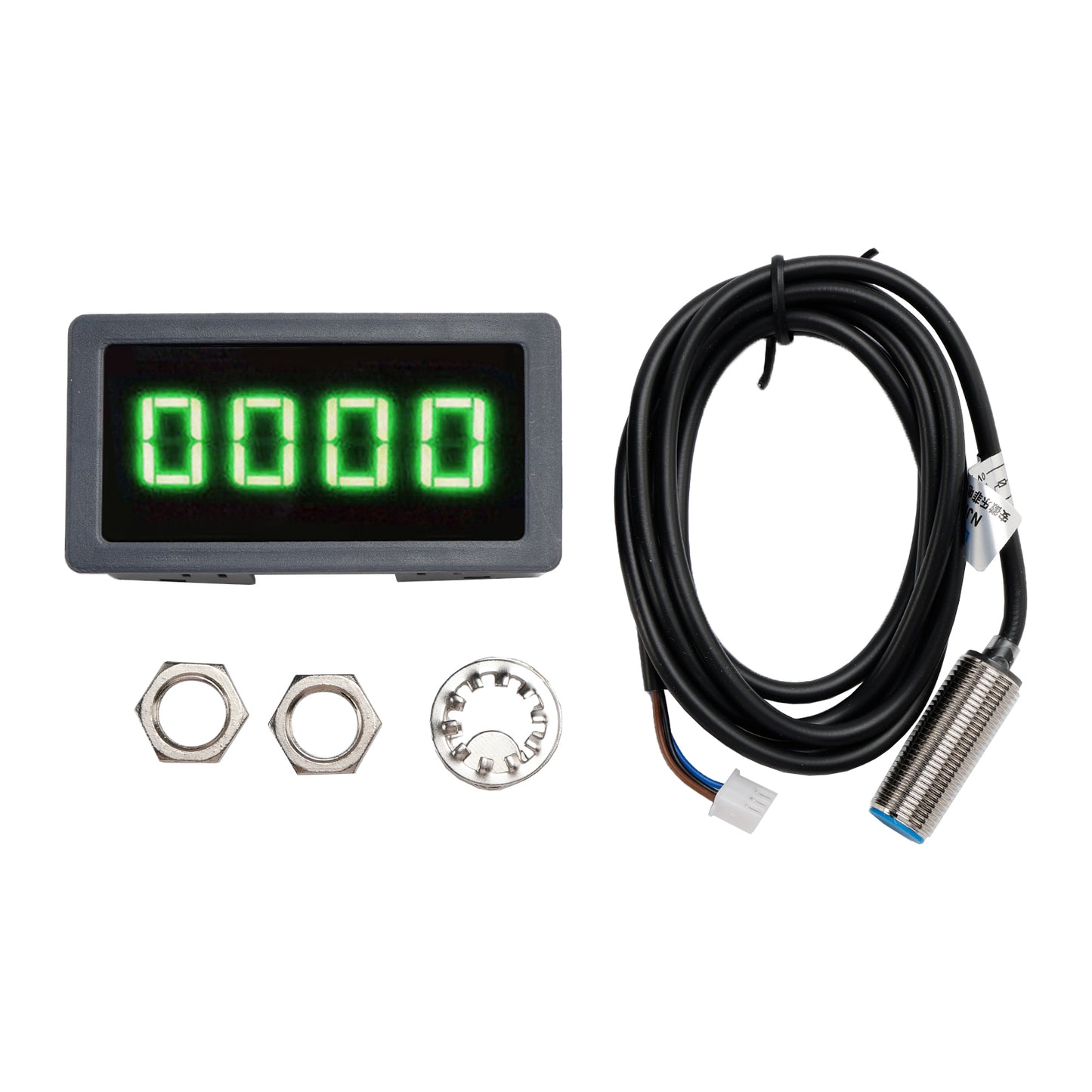 Contagiri 4 LED digitale Tach RPM Speed Meter + Sensore interruttore di prossimità Hall NPN