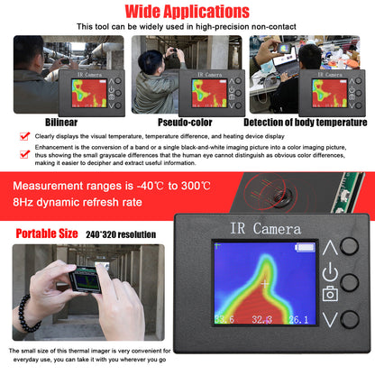 Termocamera digitale a infrarossi MLX90640 32x24 Termocamera con display TFT da 1,8"