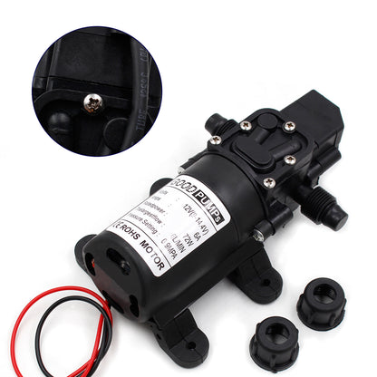 Interruttore automatico della pompa autoadescante dell'acqua del diaframma ad alta pressione di 130Psi Dc12V 72W