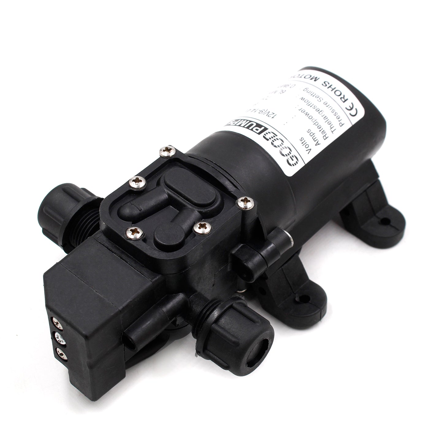 Interruttore automatico della pompa autoadescante dell'acqua del diaframma ad alta pressione di 130Psi Dc12V 72W