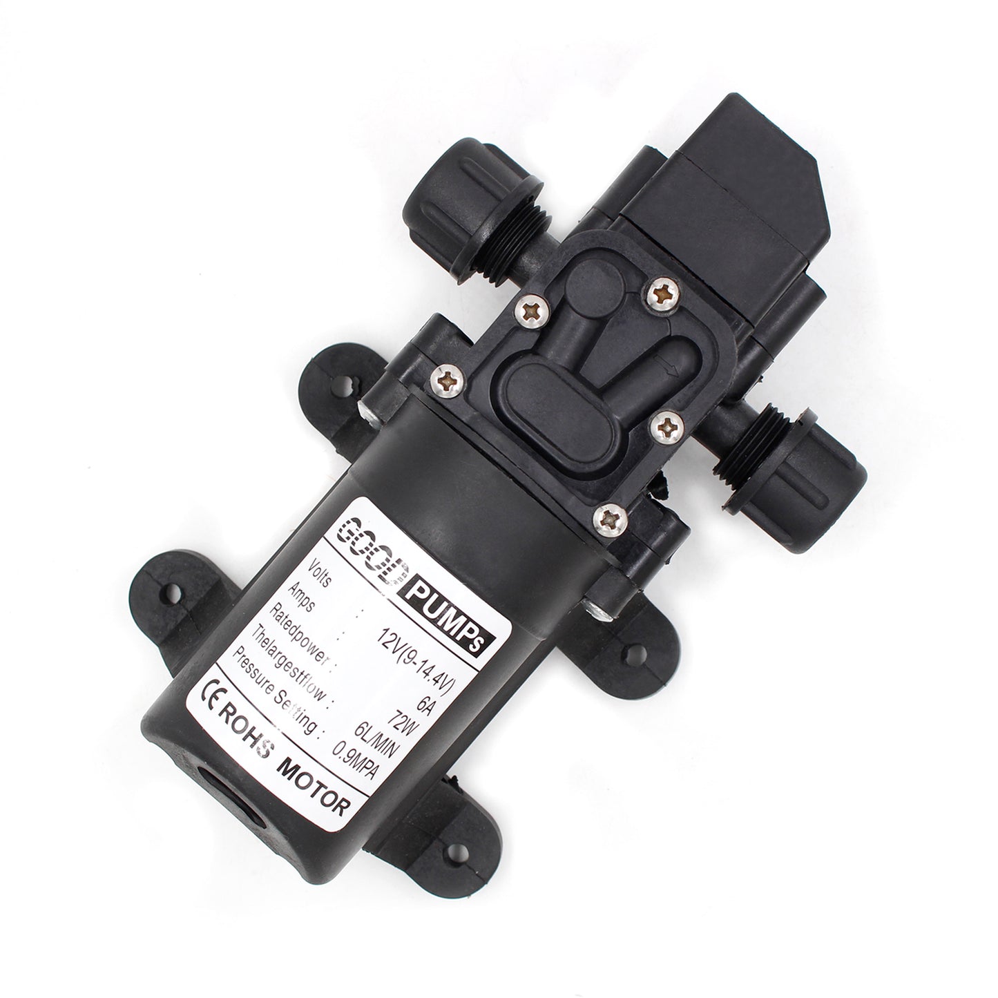 Interruttore automatico della pompa autoadescante dell'acqua del diaframma ad alta pressione di 130Psi Dc12V 72W