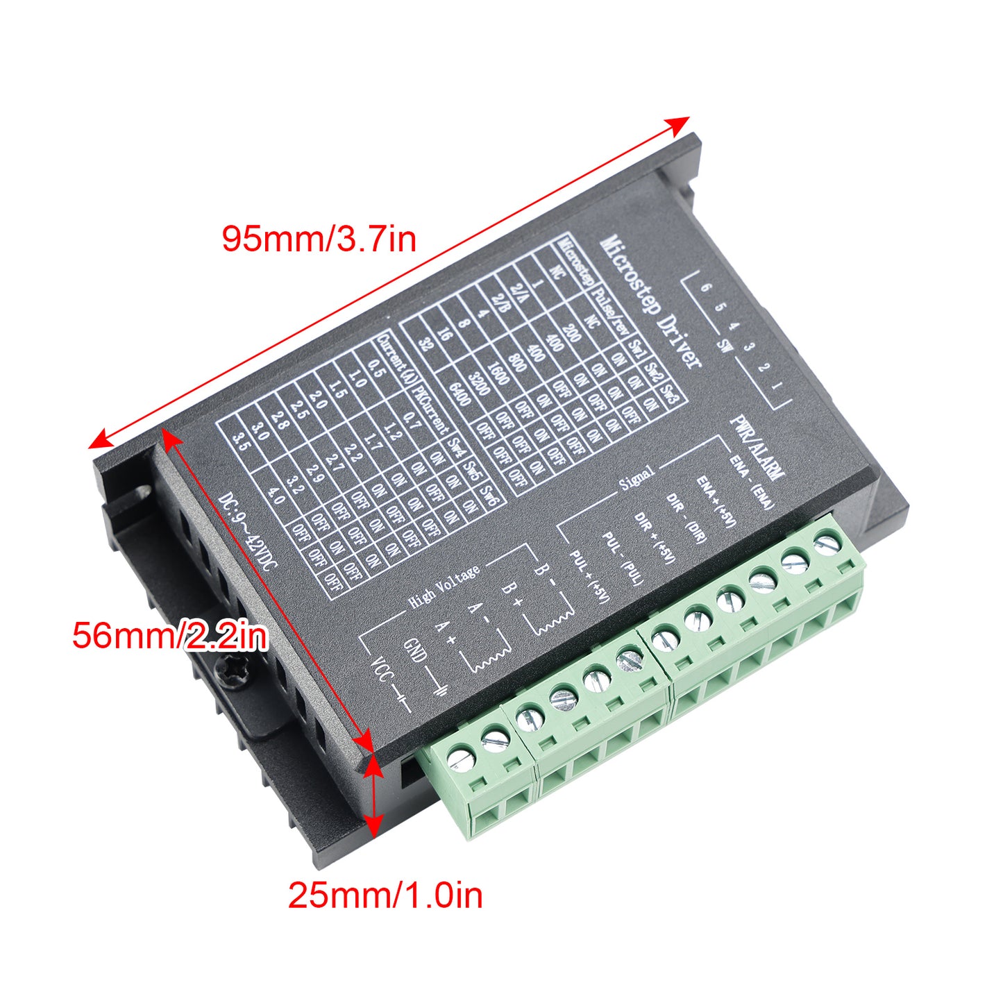 Driver motore passo-passo TB6600 4A DC9-40V per motore Nema 17 Nema 23 42/57/86