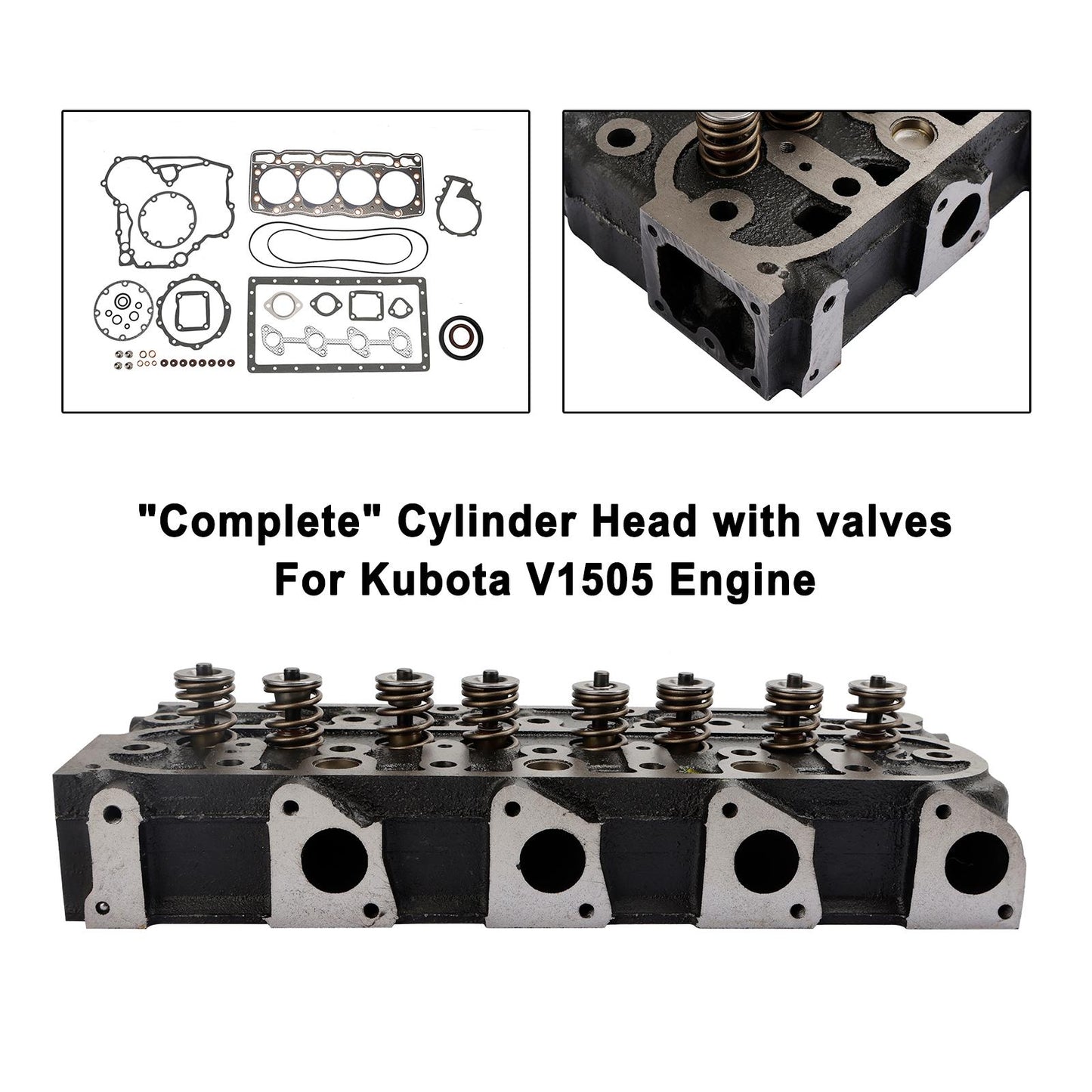 Completo testata + kit guarnizioni per Kubota V1505 V1505D 1G091-03044