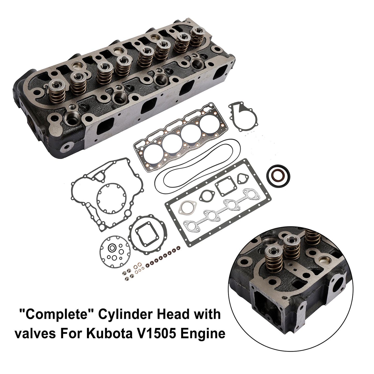 Completo testata + kit guarnizioni per Kubota V1505 V1505D 1G091-03044