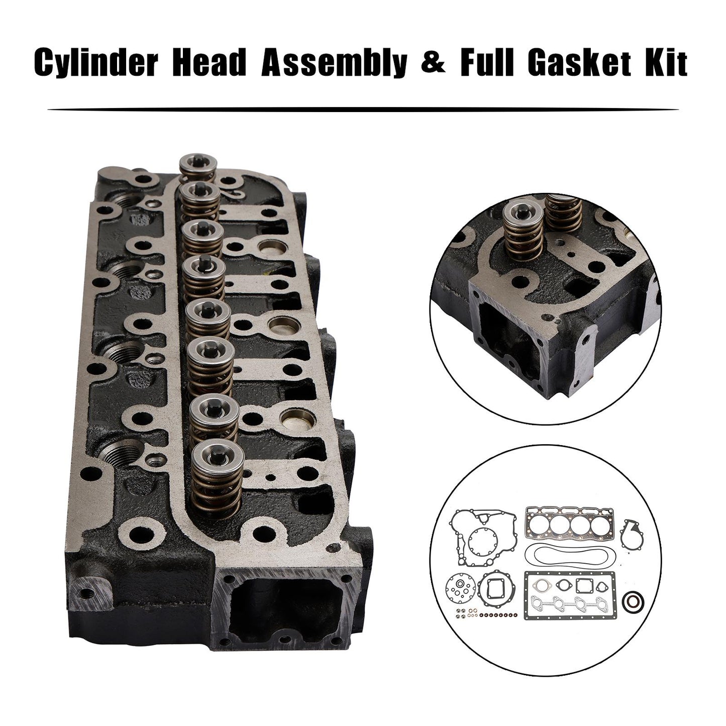 Completo testata + kit guarnizioni per Kubota V1505 V1505D 1G091-03044