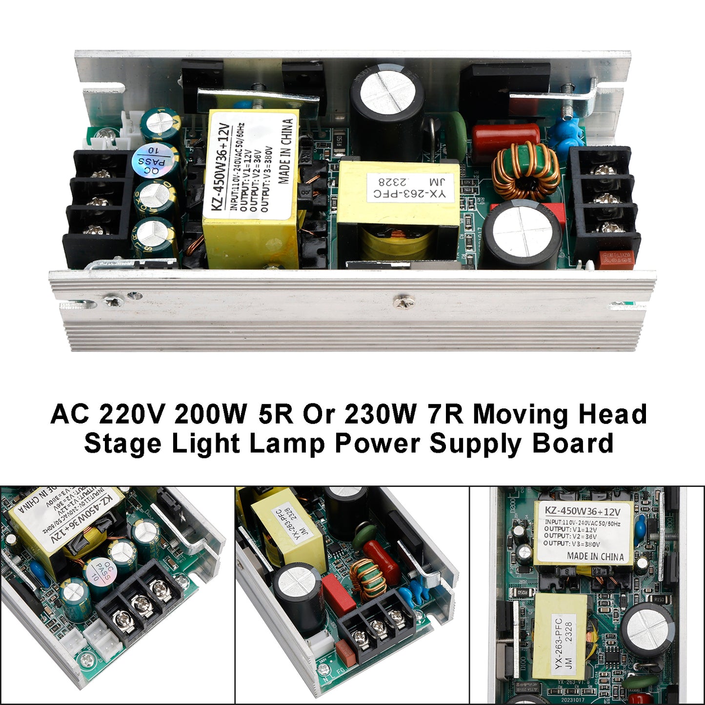 AC 220V 200W 5R o 230W 7R Scheda di alimentazione della lampada della luce della fase del carrello