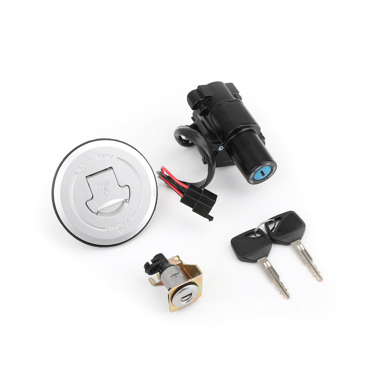 Interruttore di accensione Tappo serbatoio carburante Set chiavi serratura sedile per Honda CBR250R CBR300R 11-18 Generico