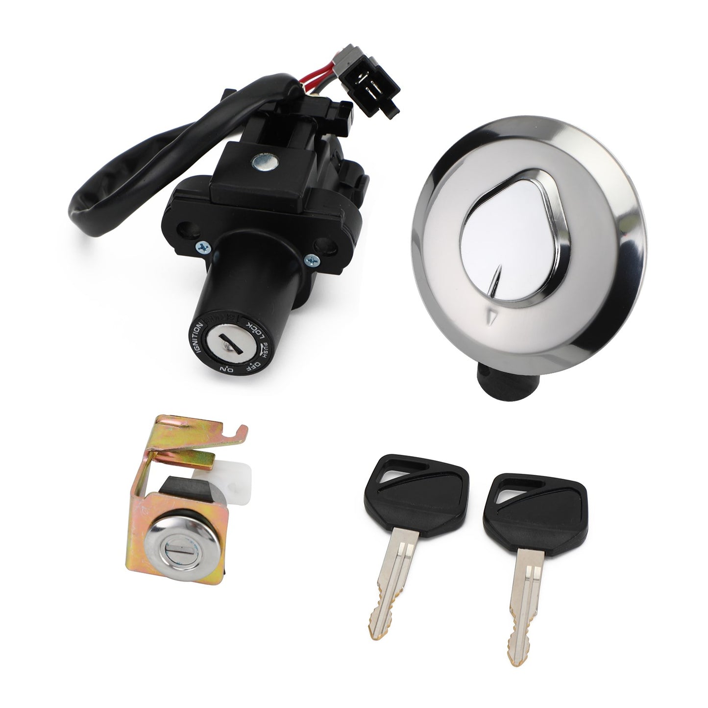 Set di chiavi per serratura sedile tappo serbatoio carburante interruttore di accensione adatto per Honda XL 125 V Varadero 2001-2006