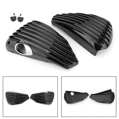 1 paio coperchio laterale batteria per Sportster 2004-2013 XL883 XL1200 1200 883 48 72 generico
