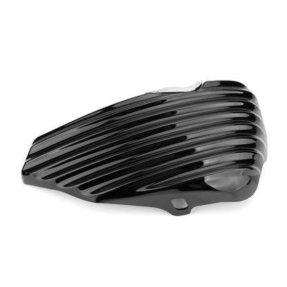 1 paio coperchio laterale batteria per Sportster 2004-2013 XL883 XL1200 1200 883 48 72 generico