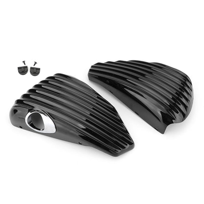 1 paio coperchio laterale batteria per Sportster 2004-2013 XL883 XL1200 1200 883 48 72 generico