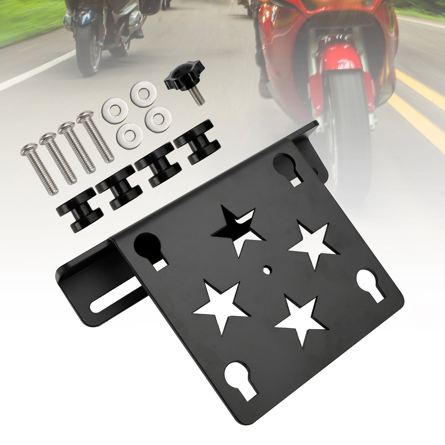 Borsa porta attrezzi laterale in PU Borsa laterale Bagagli a sgancio rapido Nero per moto scooter