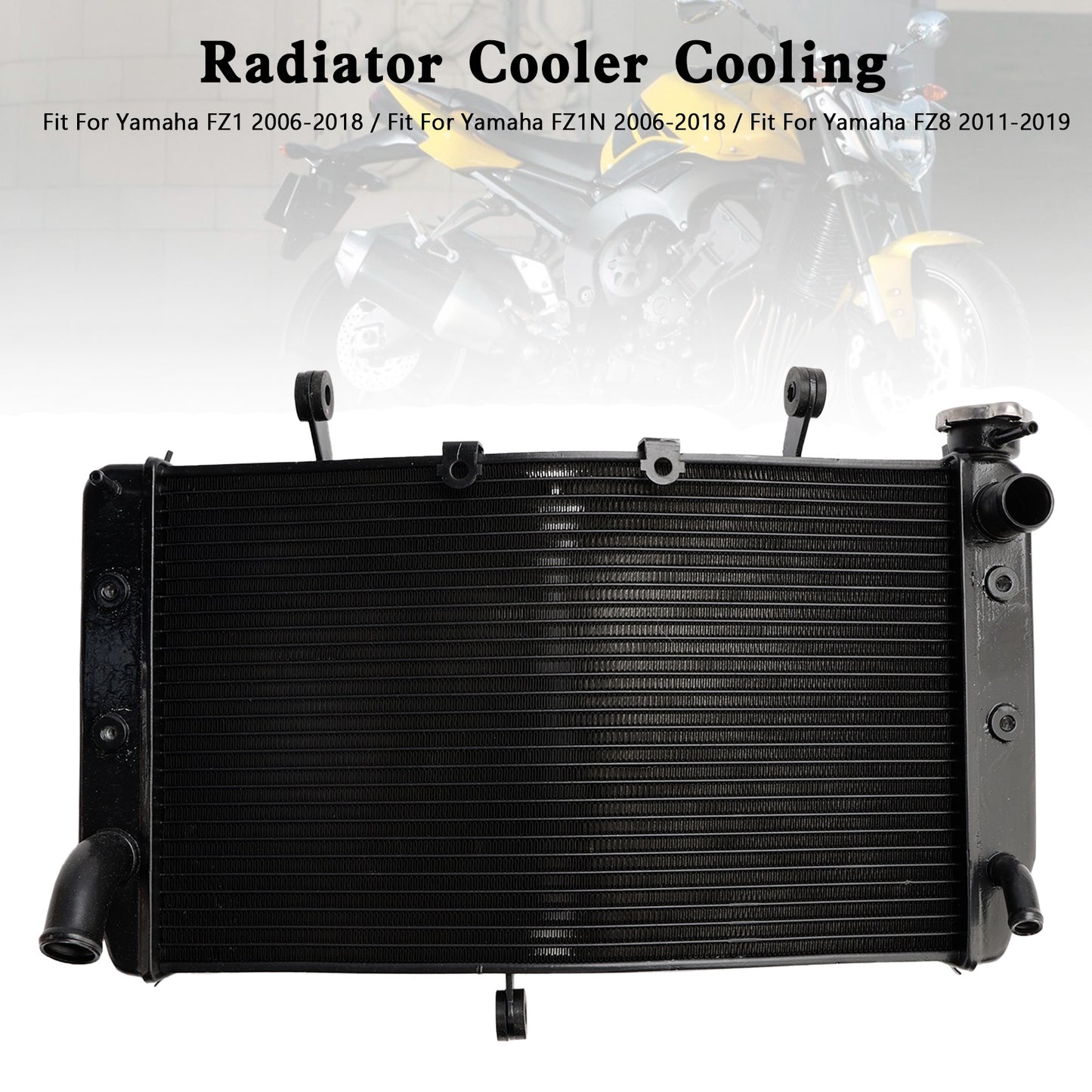 Dispositivo di raffreddamento del motore di raffreddamento del radiatore in alluminio per Yamaha FZ1 FZ1N 06-18 FZ8 11-19