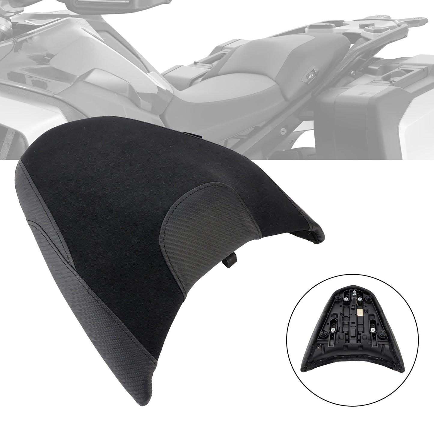 Cuscino passeggero posteriore per BMW R1300GS 2024-2025, in poliuretano piatto, blu e bianco