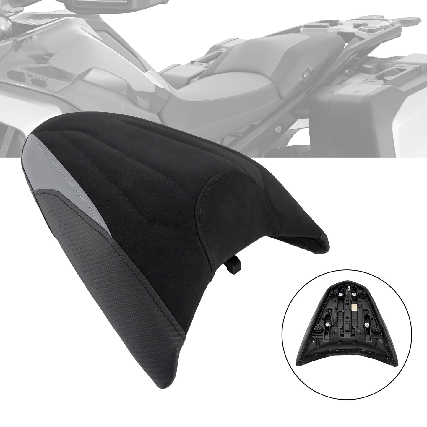 Cuscino passeggero posteriore per BMW R1300GS 2024-2025, in poliuretano piatto, blu e bianco