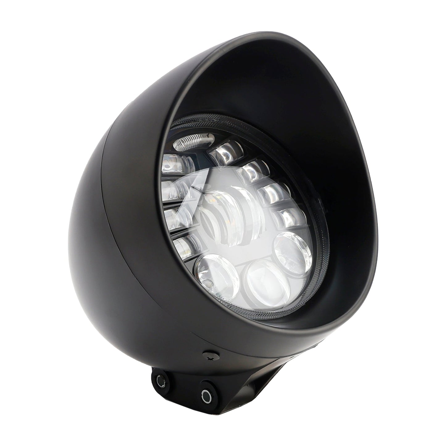 Faro fendinebbia multifunzionale, adatto per moto da corsa, bobber e chopper, cromato