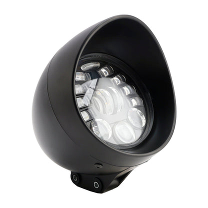 Faro fendinebbia multifunzionale, adatto per moto da corsa, bobber e chopper, cromato