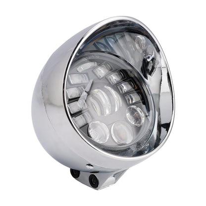 Faro fendinebbia multifunzionale, adatto per moto da corsa, bobber e chopper, cromato