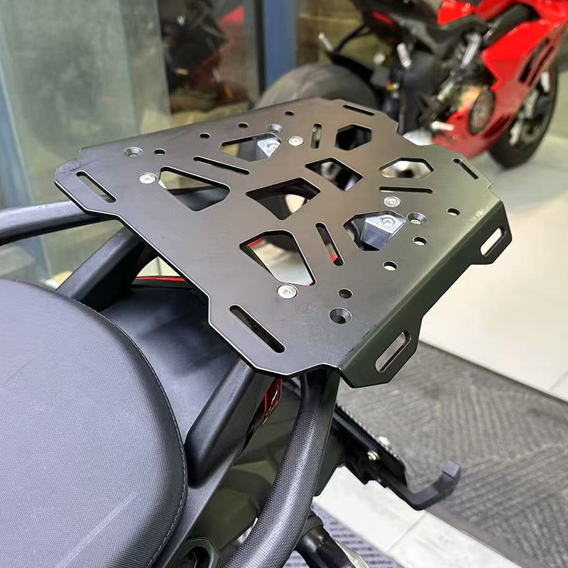 Per Ducati Multistrada V4//V4S 2022-2025 Portapacchi posteriore in alluminio con piastra superiore per bagagli