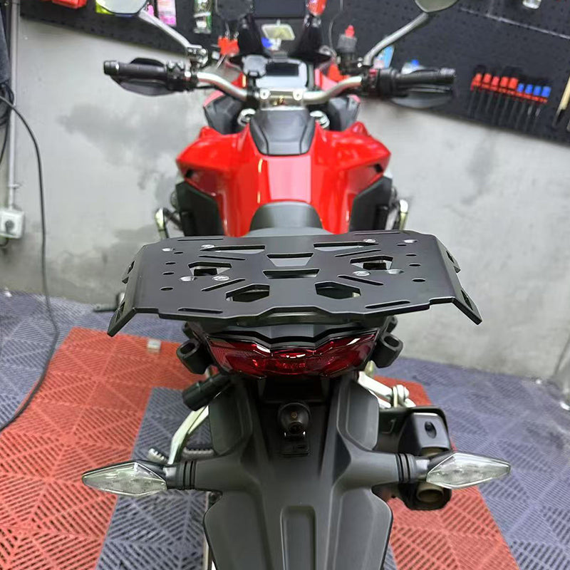 Per Ducati Multistrada V4//V4S 2022-2025 Portapacchi posteriore in alluminio con piastra superiore per bagagli