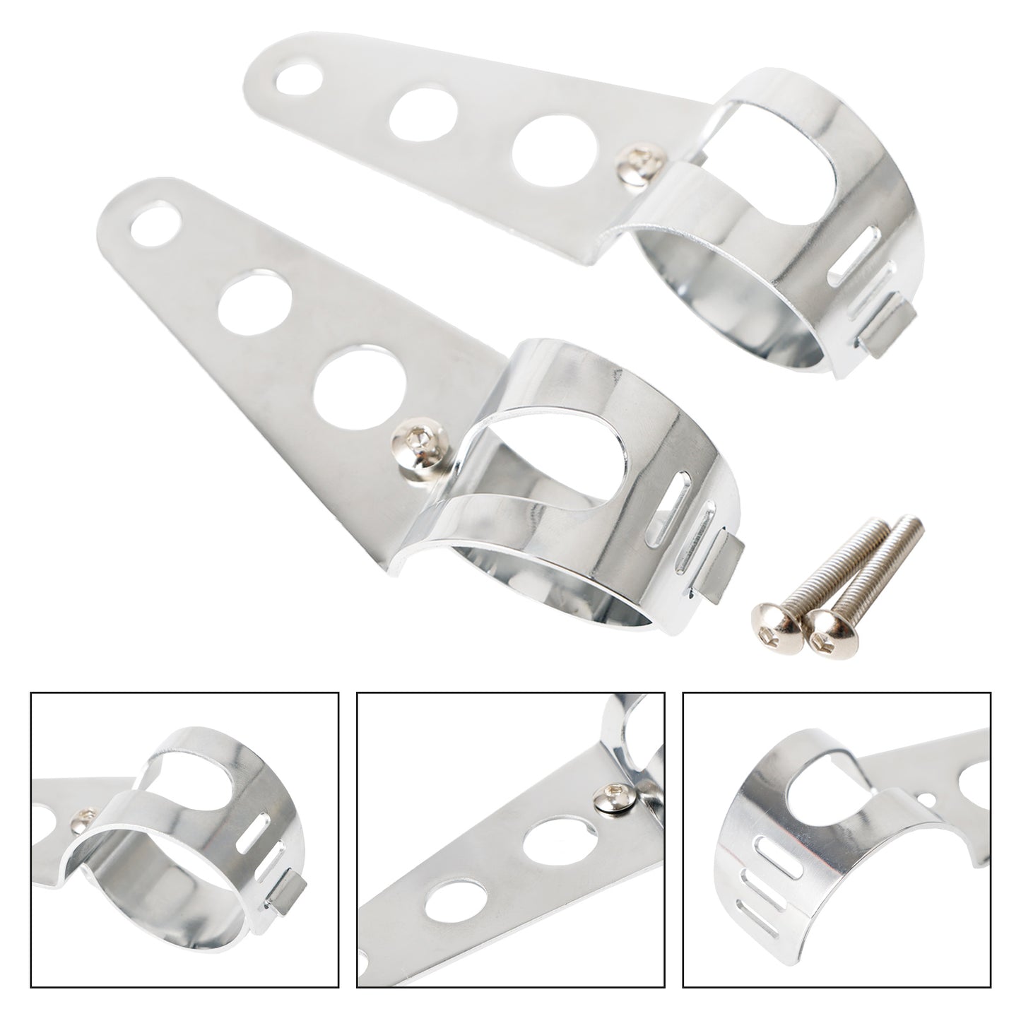 43mm - 50mm Staffa di montaggio per faro a forcella Adattatore per portalampada per motocicletta Generico