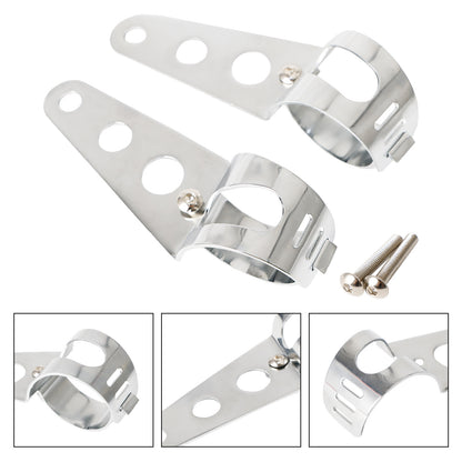 43mm - 50mm Staffa di montaggio per faro a forcella Adattatore per portalampada per motocicletta Generico