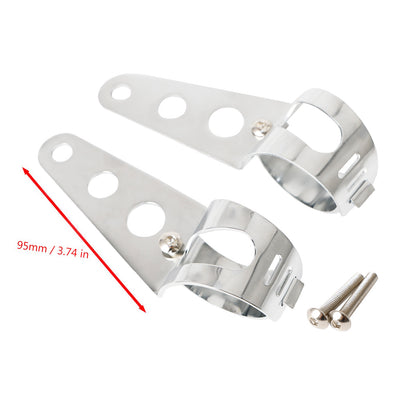 43mm - 50mm Staffa di montaggio per faro a forcella Adattatore per portalampada per motocicletta Generico