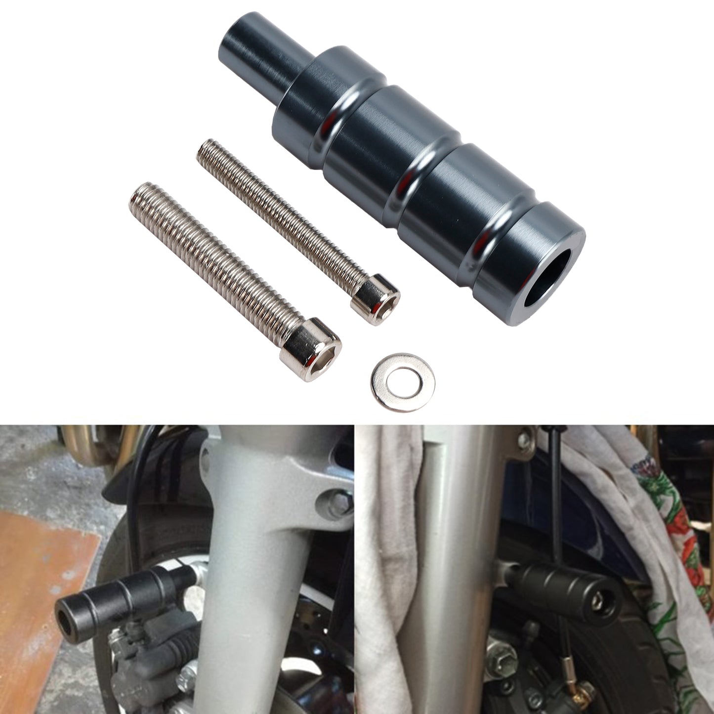 Areyourshop Alluminio M8 M6 Faro per moto Fendinebbia Staffa di montaggio Barra di supporto prolunga