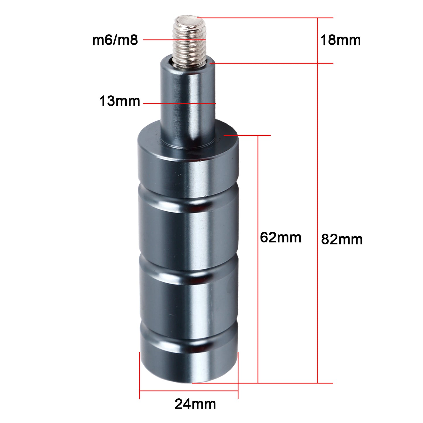 Areyourshop Alluminio M8 M6 Faro per moto Fendinebbia Staffa di montaggio Barra di supporto prolunga