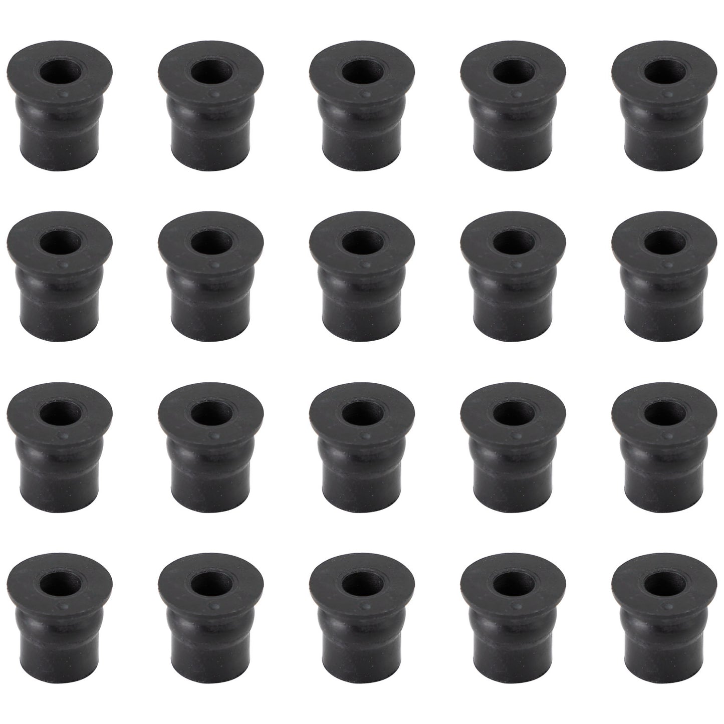 20 Quantità M6 Dado in gomma per parabrezza e carenatura 6mm Wellnuts Adatto a fori da 13mm