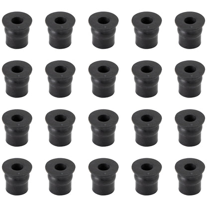 20 Quantità M6 Dado in gomma per parabrezza e carenatura 6mm Wellnuts Adatto a fori da 13mm