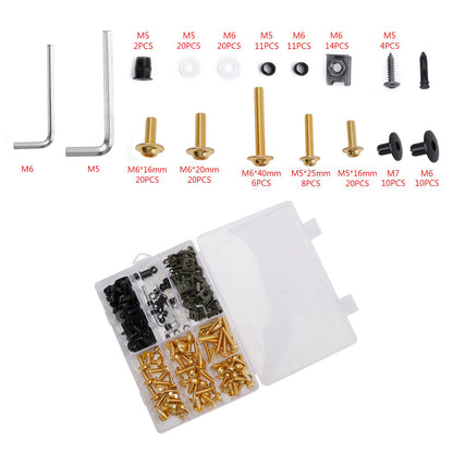 Terminali M6 + - Parti Set Black Set Vite M5 198 Clip / Cladding Viti