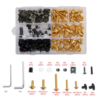 Terminali M6 + - Parti Set Black Set Vite M5 198 Clip / Cladding Viti