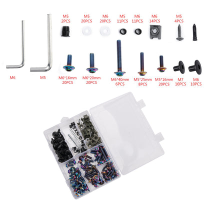 Terminali M6 + - Parti Set Black Set Vite M5 198 Clip / Cladding Viti