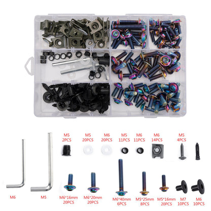 Terminali M6 + - Parti Set Black Set Vite M5 198 Clip / Cladding Viti