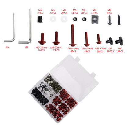 Terminali M6 + - Parti Set Black Set Vite M5 198 Clip / Cladding Viti