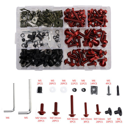 Terminali M6 + - Parti Set Black Set Vite M5 198 Clip / Cladding Viti