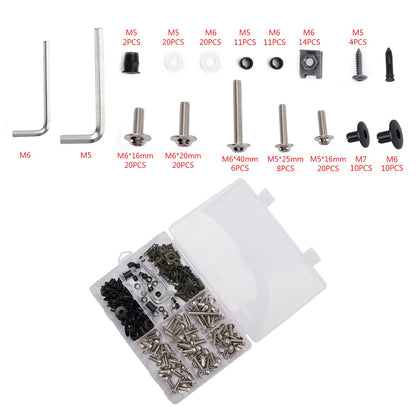 Terminali M6 + - Parti Set Black Set Vite M5 198 Clip / Cladding Viti
